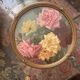 Antique painting of a bouquet of roses, 1900s – glass painting and Louis XVI gilded frame.