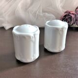 Salière poivrier porcelaine blanche
