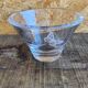 Old cut crystal d'arques pocket bowl with engraved butterfly decoration vintage