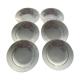 6 assiettes creuses en porcelaine motif pivoines art déco