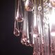 Lady Michelle, grand lustre en verre de Murano et cristal à gouttes roses, 1