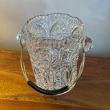 Ice bucket cut glass and scoubidou