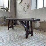 Paire de bancs en chêne massif