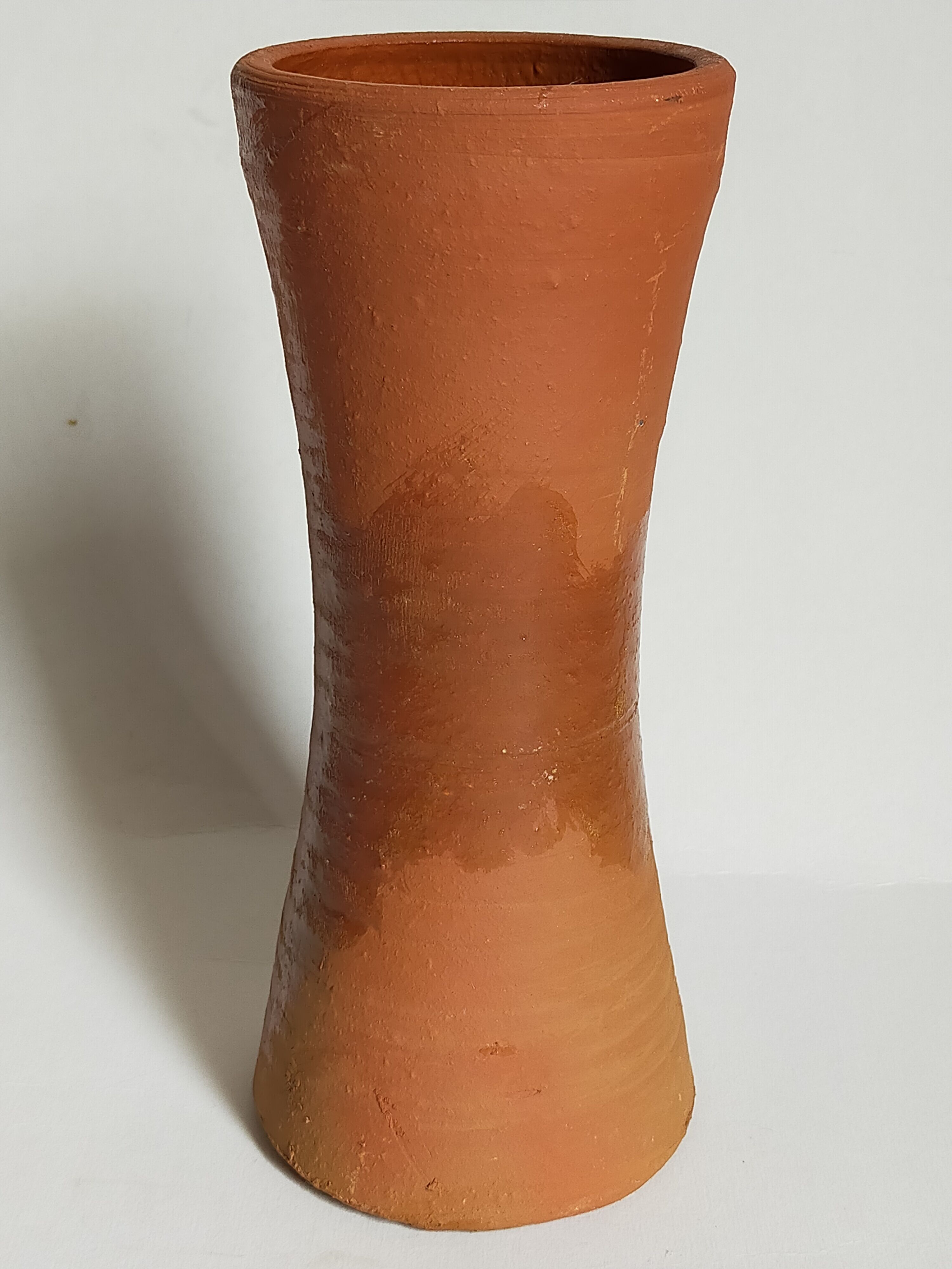 Potter's "Diabolo" vase in vintage glazed terracotta