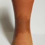 Vase "Diabolo" de potier en terre cuite vernissée vintage