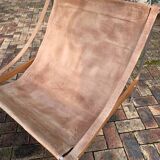 2 leather armchair-sofa Stig Poulsson Bekem. design 70s Denmark