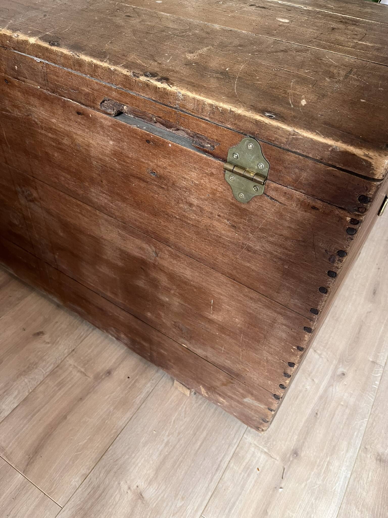 Vintage wooden trunk