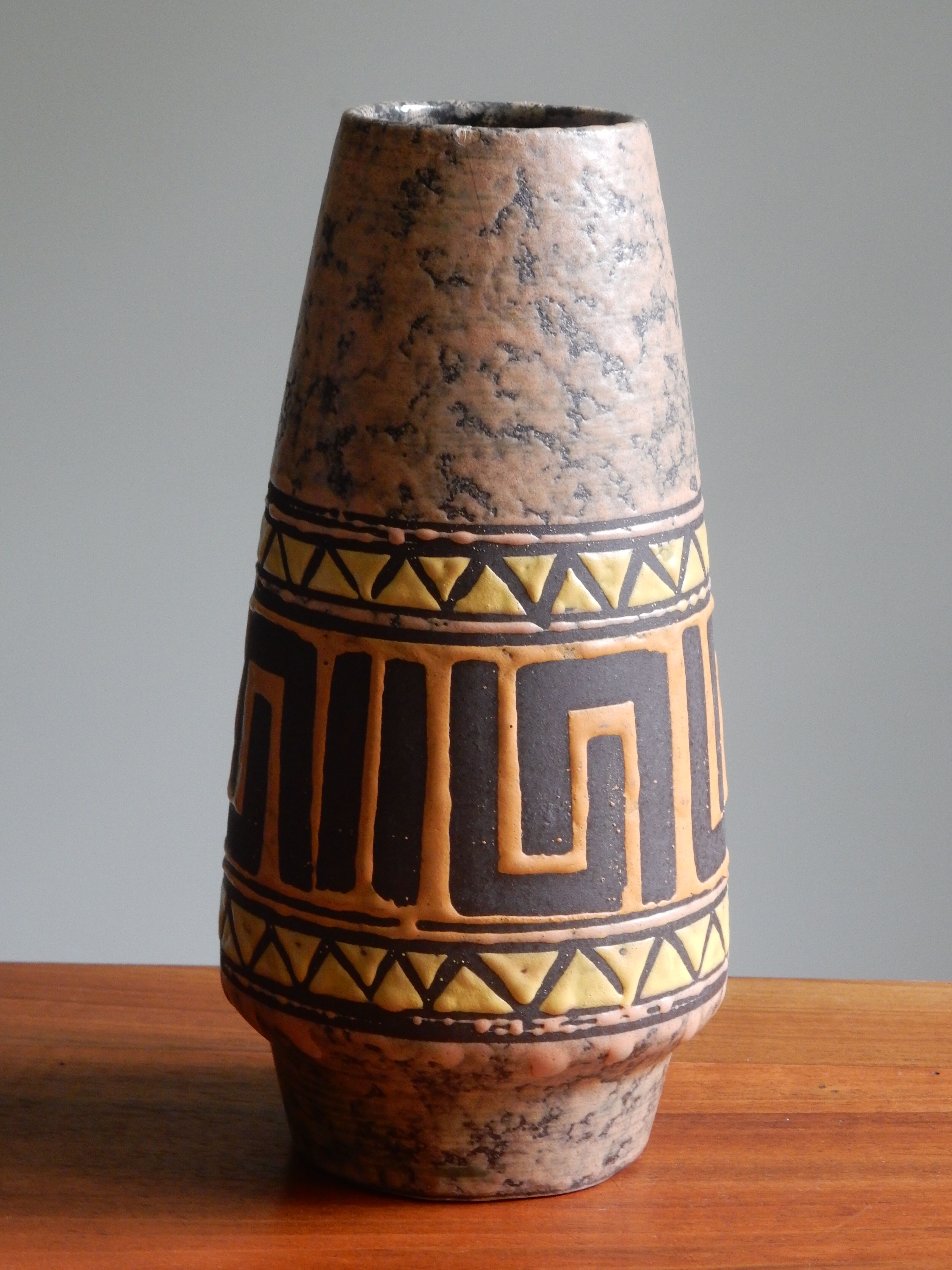 Strehla German ceramic vase from the 60s