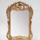 Ancien miroir français en bois doré style Louis XV baroque (100*66 cm)