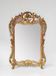 Antique French mirror in gilded wood, Louis XV baroque style (100*66 cm)