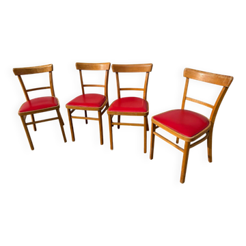 Set de 4 chaises bistrot vintage