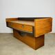 Vintage teak and aluminum sideboard, 1970s, TV stand, Scandinavian style