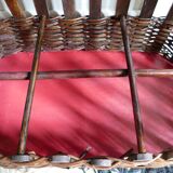 Hand-woven wooden bottle locker, bamboo and wicker