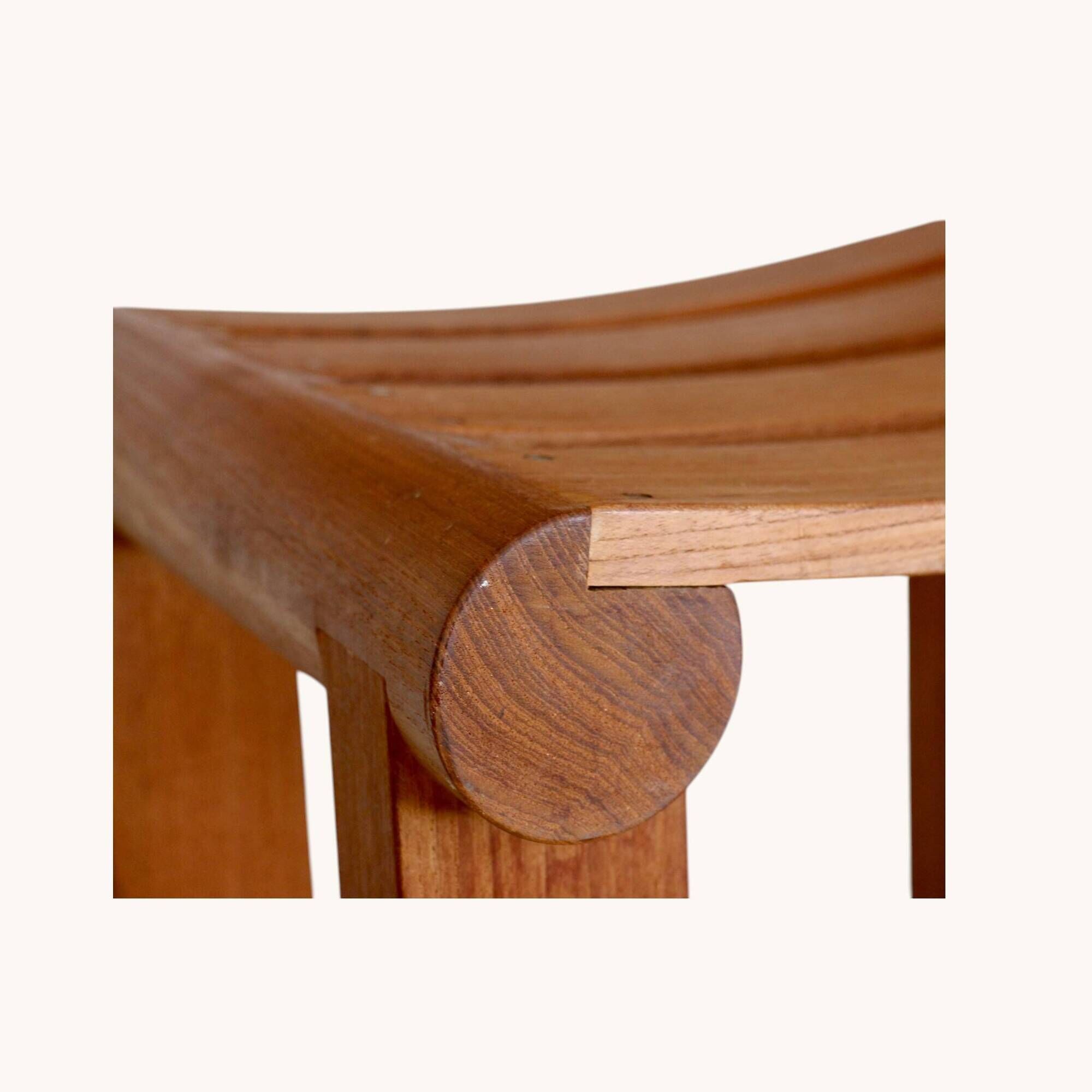 Teak stool inspired by Pierre Chapo, USA, 1960s.