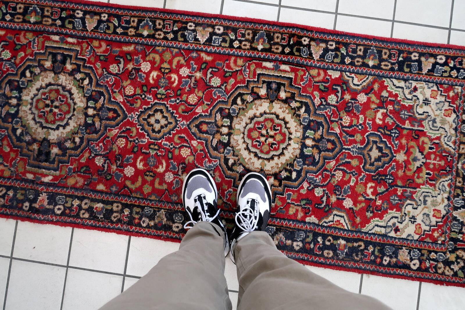 Tapis vintage du Moyen-Orient Malayer fait main en laine – 80 x 289 cm 1950