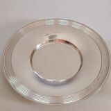 Silver-plated metal cup and saucer