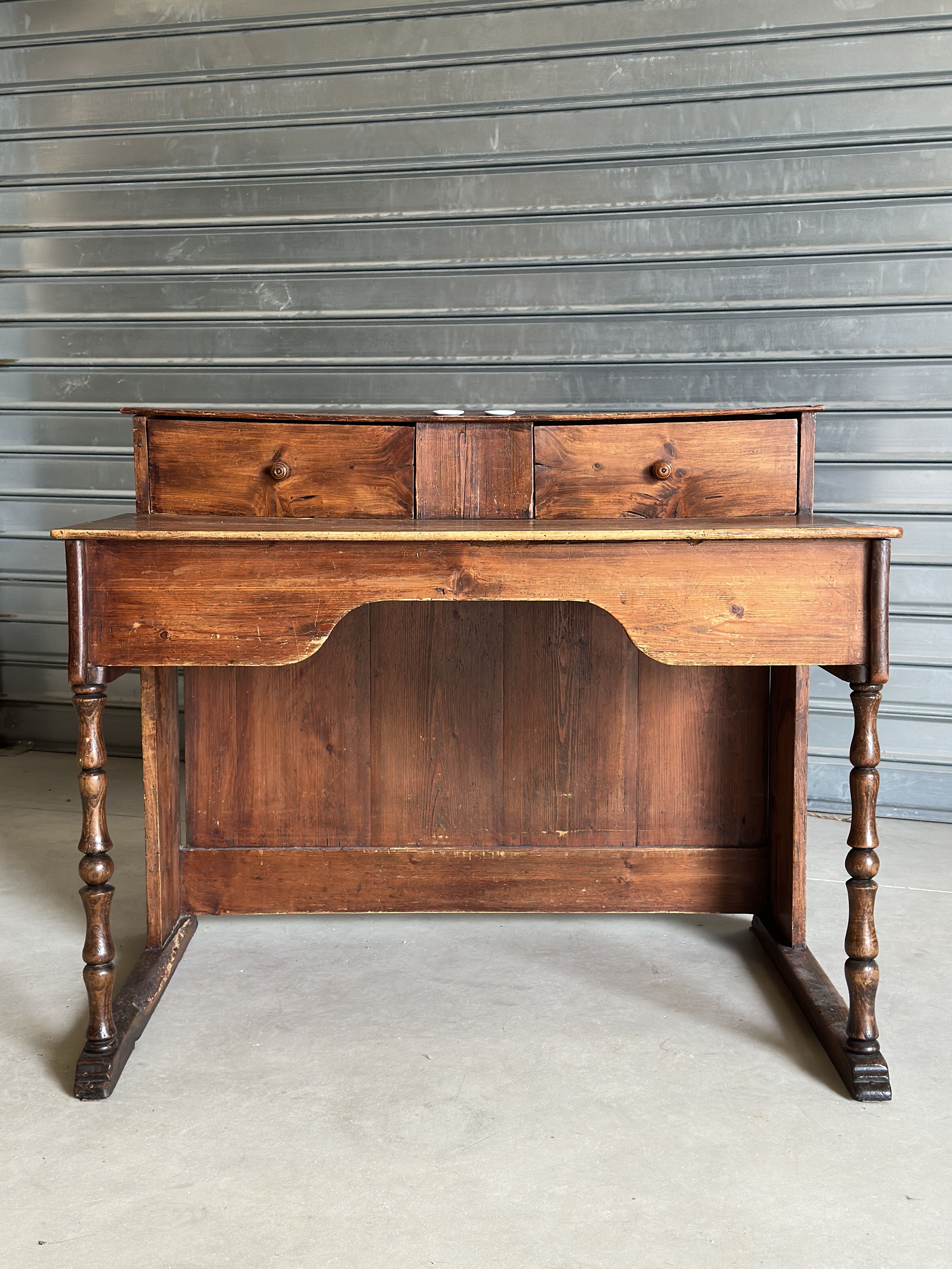 Old tiered counter desk, handcrafted from solid wood.
