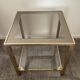 Belgo Chrom coffee table from the 70s in gold-plated brass