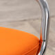 6 Italian low bar stools with orange seat 1970 Joe Colombo style