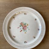 Medium pie dish Labrut Grigny model small flowers.
