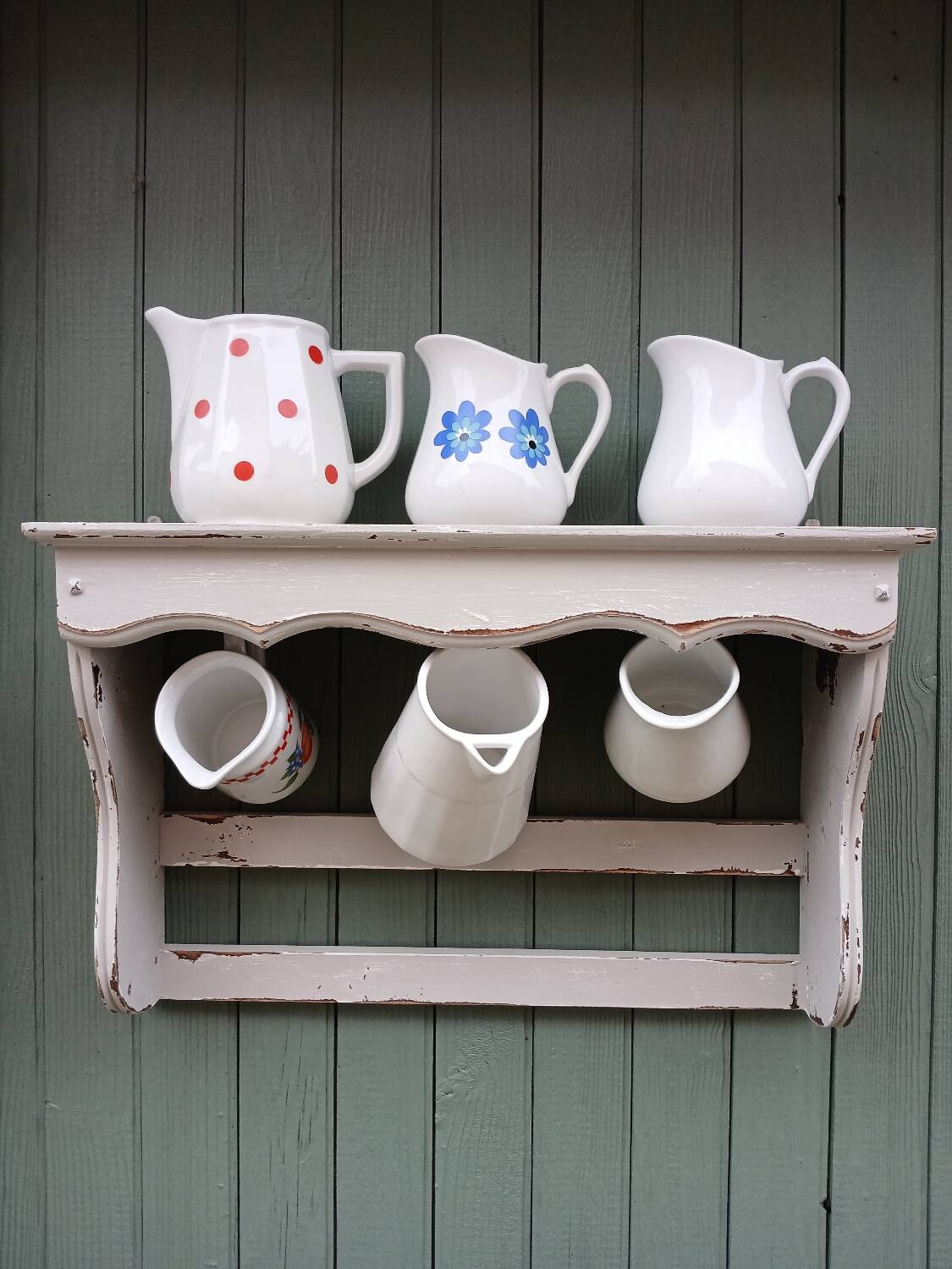 Étagère murale ancienne en bois