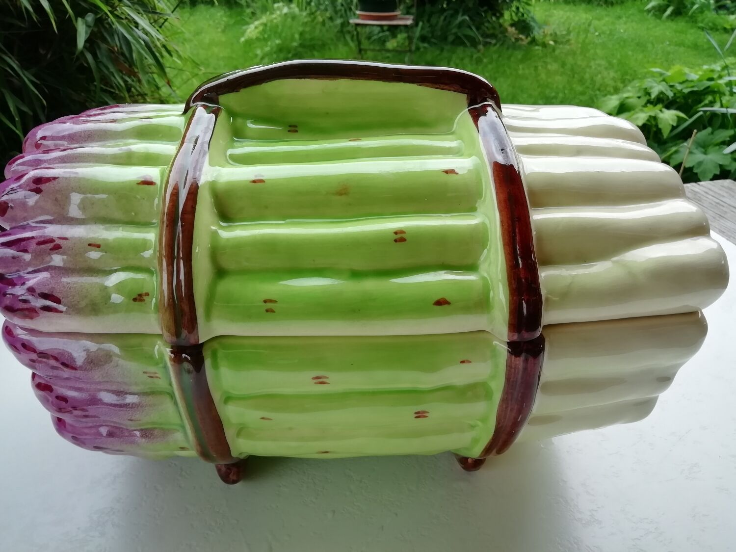 Asparagus barbotine dish