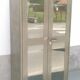 Old green glazed metal cabinet