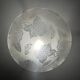 Glass basin decorated with flowers and butterflies Art Deco France Deveau 1925