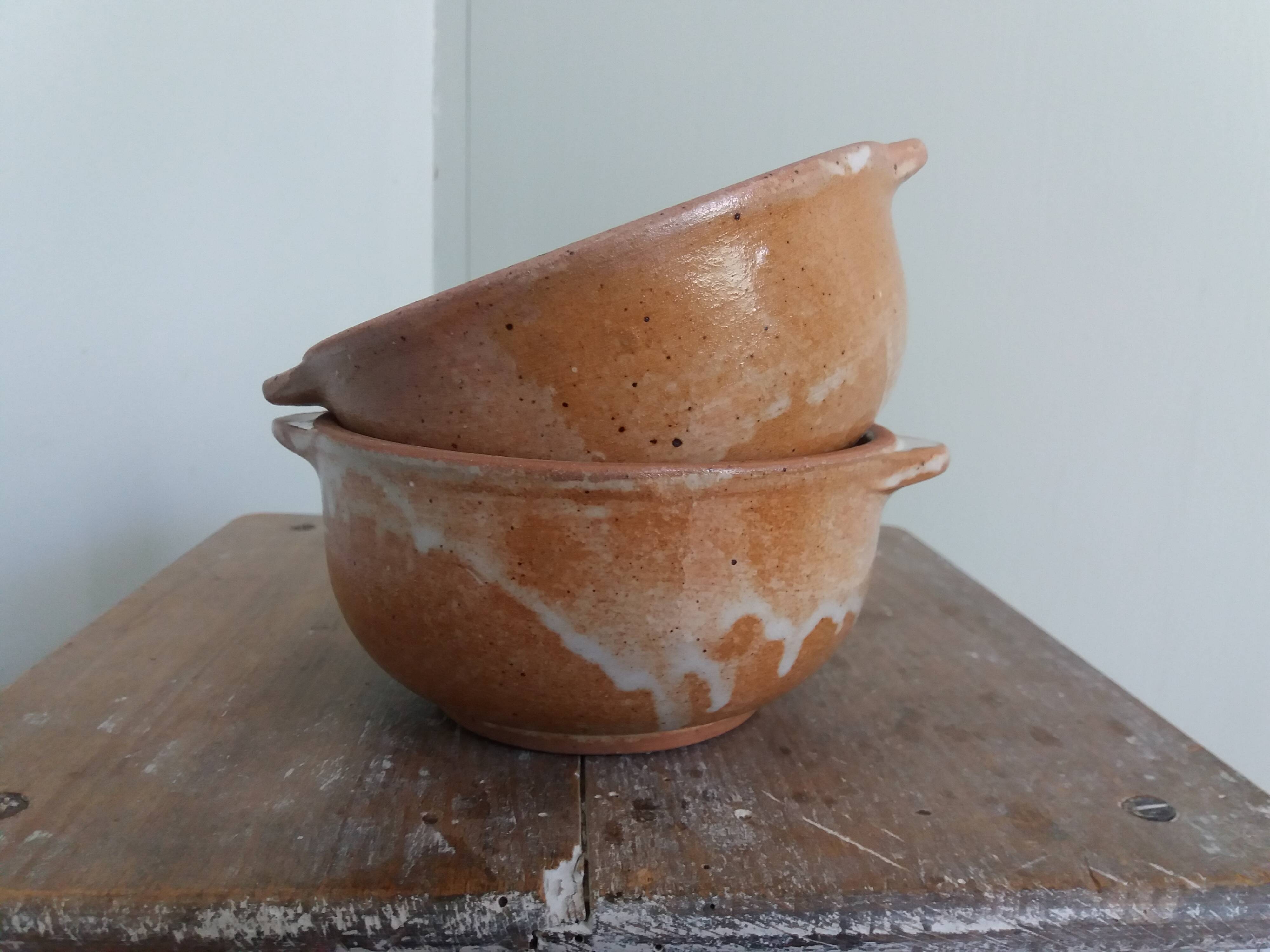 Stoneware ear bowls