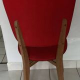 Chaise similicuir rouge années 70