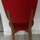 Chaise similicuir rouge années 70