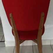 Red faux leather chair from the 1970s