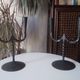 Pair of ancient wrought iron chandeliers in medieval high era 17th century