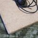 Vintage floor lamp snake metal travertine foot with murano