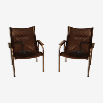 Pair of easy chairs model HE1106 for Strässle, Switzerland