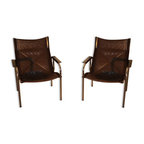 Paire de fauteuils modèle HE1106 pour Strässle, Suisse