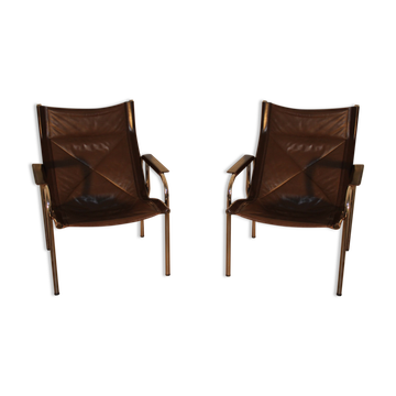 Pair of easy chairs model HE1106 for Strässle, Switzerland