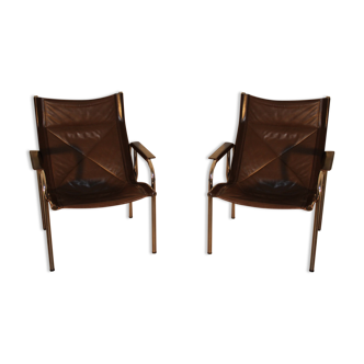 Pair of easy chairs model HE1106 for Strässle, Switzerland