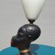 Ceramic lamp bust african woman vintage 1950