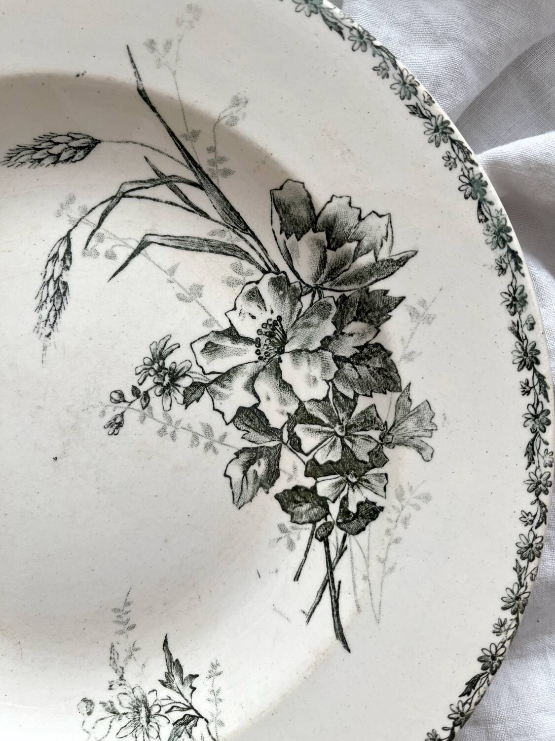 2 “French” ironstone soup plates from Choisy le Roi