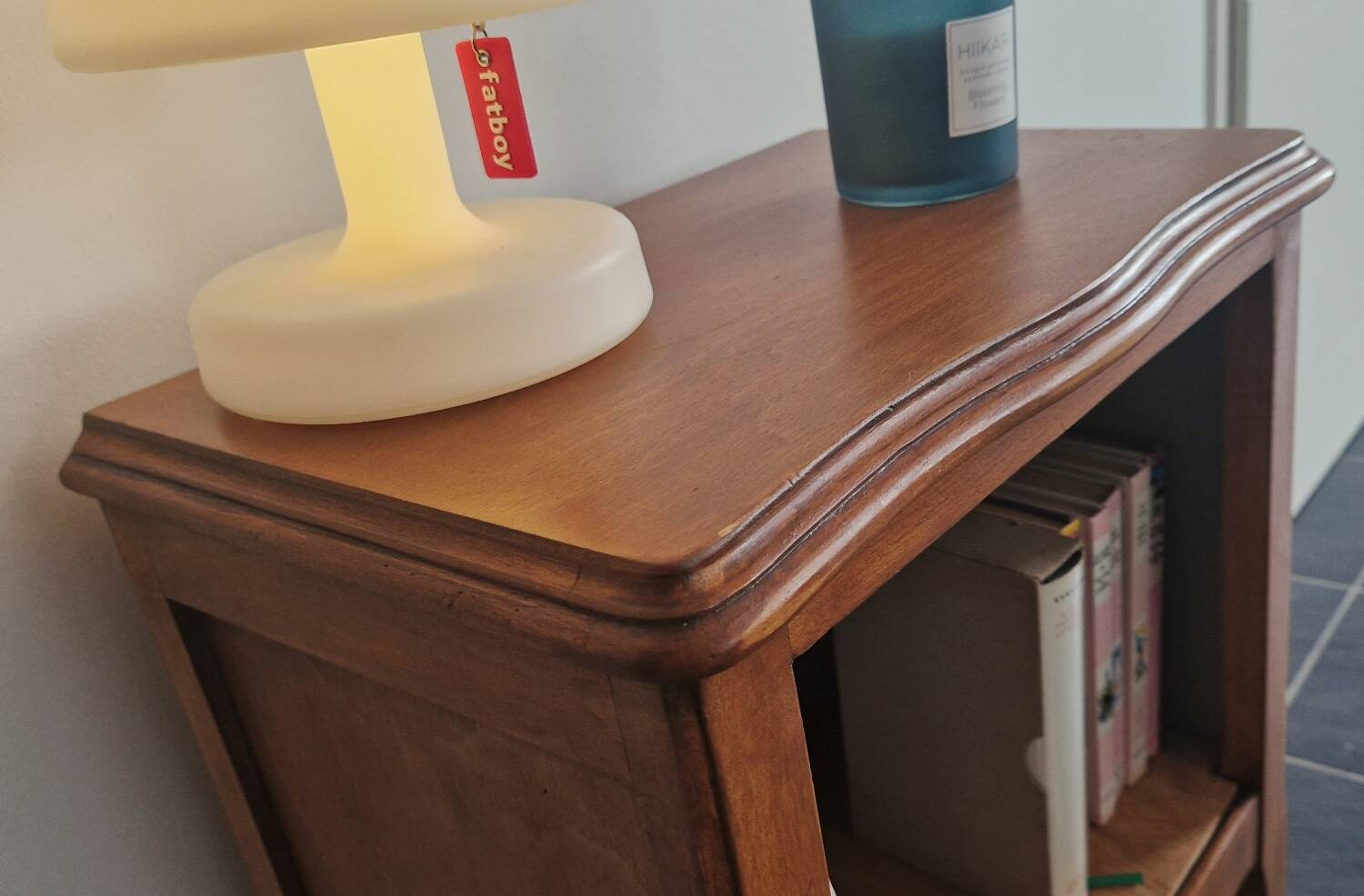 Vintage wooden bedside table