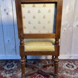Suite de 6 chaises Napoléon III en noyer et tissu