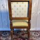 Suite de 6 chaises Napoléon III en noyer et tissu