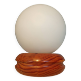 1980s pine table lamp