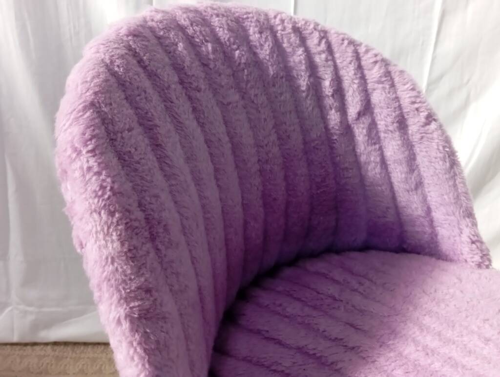 Lilac furry chair from the 50s