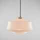 Vintage Mid-Century Modern White Glass Pendant Lamp