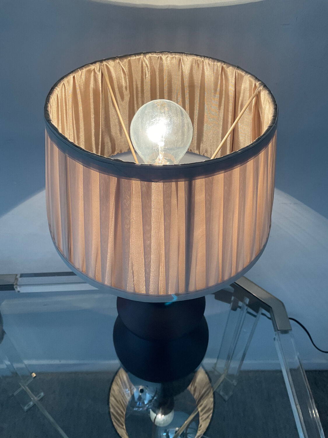Vintage wooden lamp from the 70s
