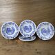 5 vintage Sarreguemines hollow plates, Castle model