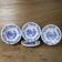 5 vintage Sarreguemines hollow plates, Castle model