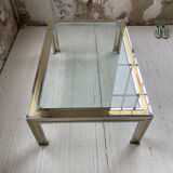 Table basse chrome laiton